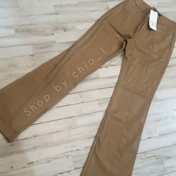 ZARA FAUX LEATHER FLARED PANTS Bloggers Favorite - Picture 10 of 12
